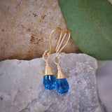 Topaz Drop Earring Gold