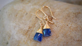 Kyanite Drop Earrings Gold